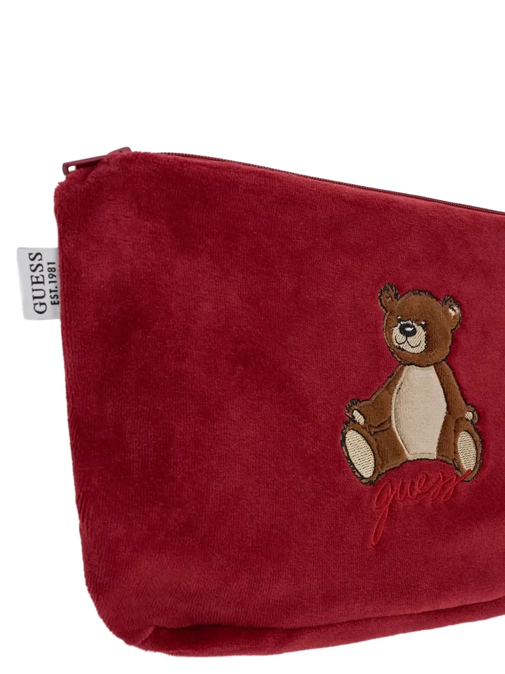 guess kids bear-motif velvet track pants (set of four) Rood