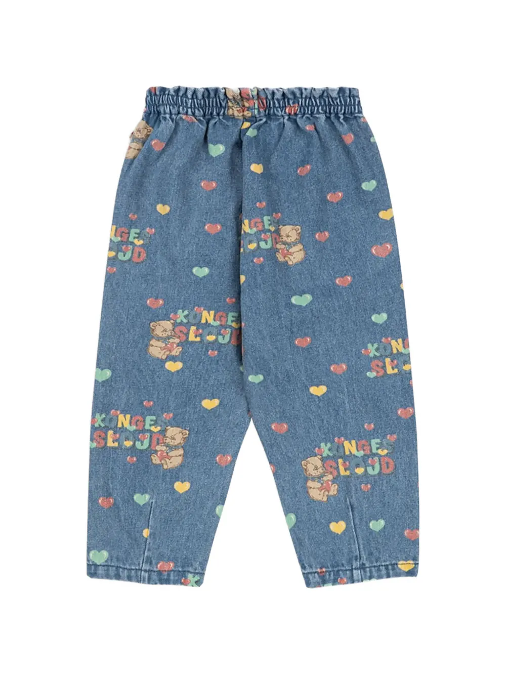 Konges Sløjd Magot teddy heart-print trousers - Blu