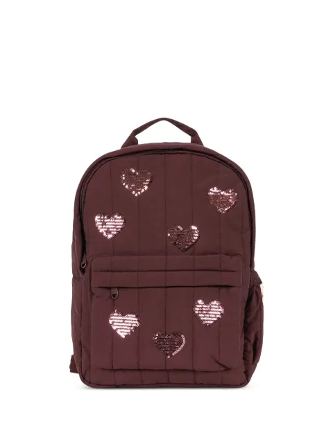 Konges Sløjd Juno sequin-heart quilted backpack