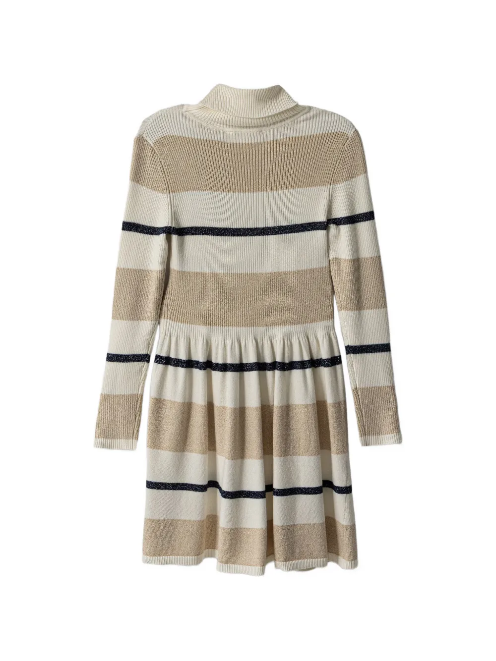 guess kids striped roll-neck dress Beige