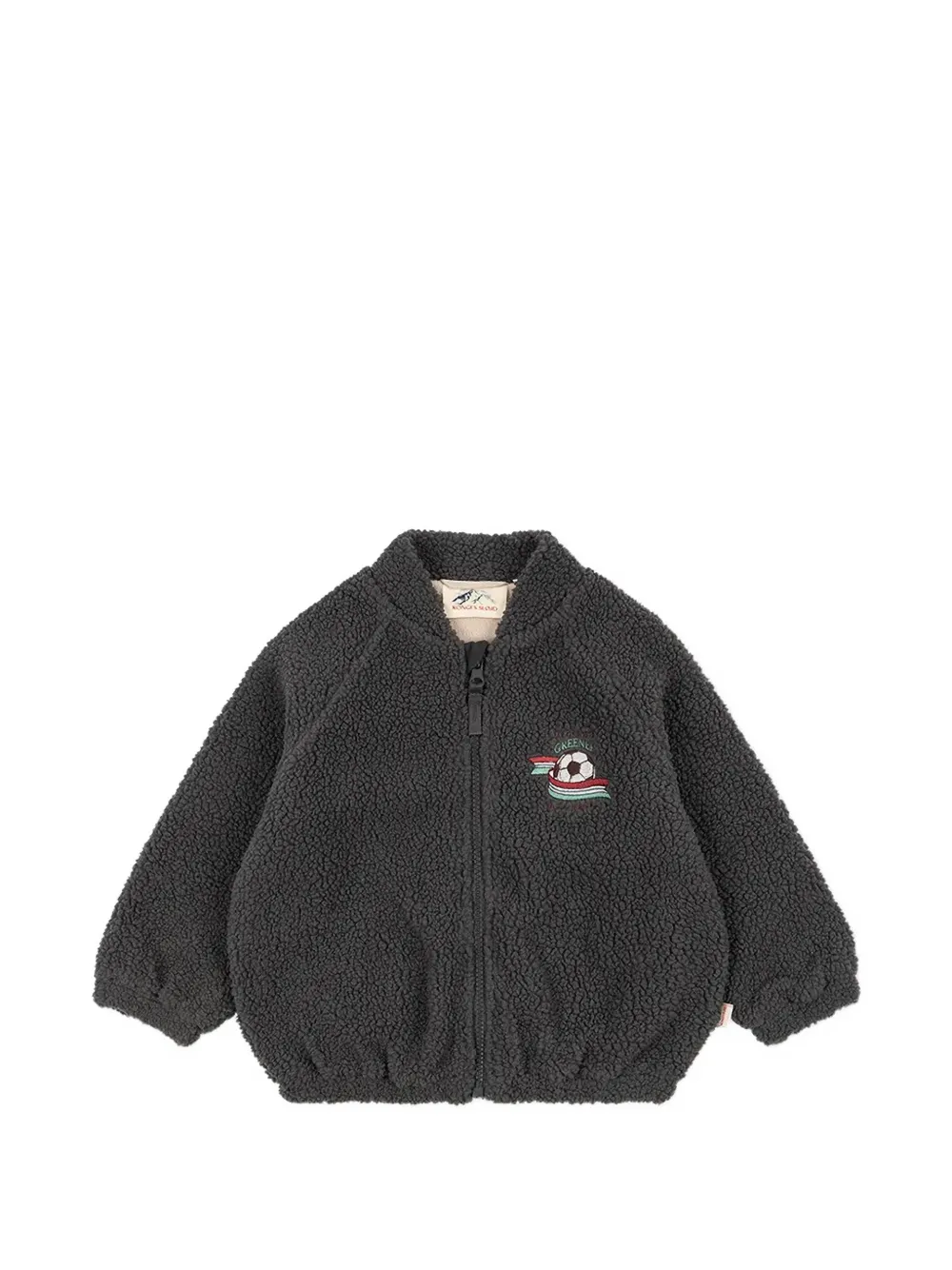 Konges Sløjd Jody embroidered fleece jacket - Grigio