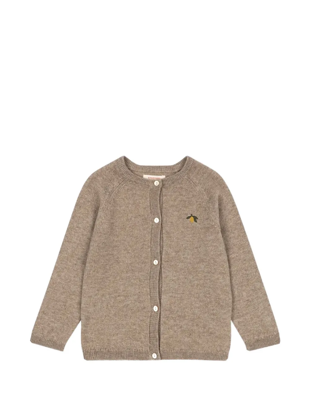 Konges Sløjd cardigan Mattou à broderie citron et manches raglan - Marron Konges Sløjd cardigan Mattou à broderie citron et manches raglan - Marron