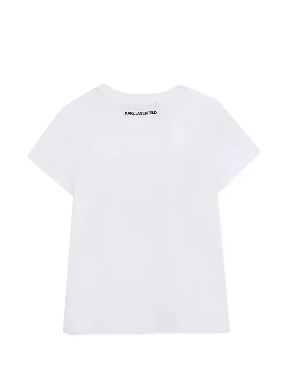 Karl Lagerfeld Kids Ikonik T-shirt verfraaid met stras Wit