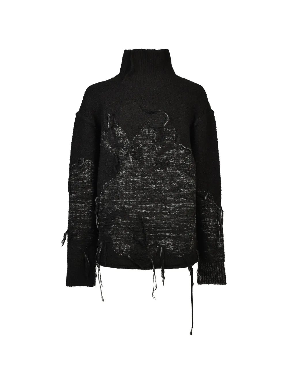 D HYGEN intarsia-knit distressed sweater