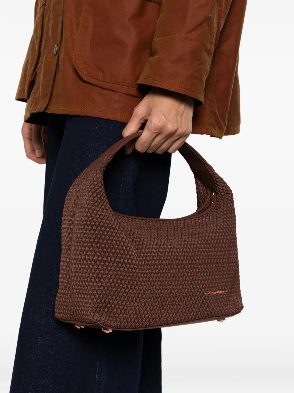 Alexander Smith Small Chloe Quilted Leather Tote Bag In Brown