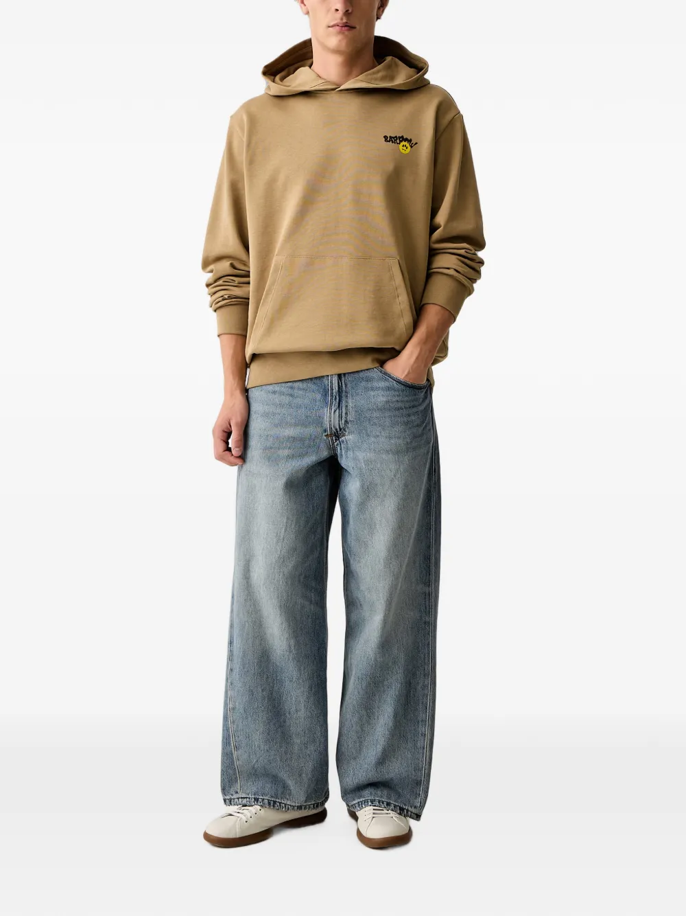 BARROW graphic-print pouch-pocket hoodie Bruin