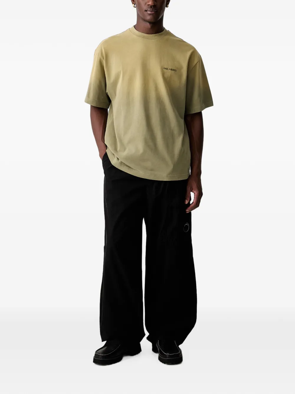 Axel Arigato Gradient logo-embroidered T-shirt Groen