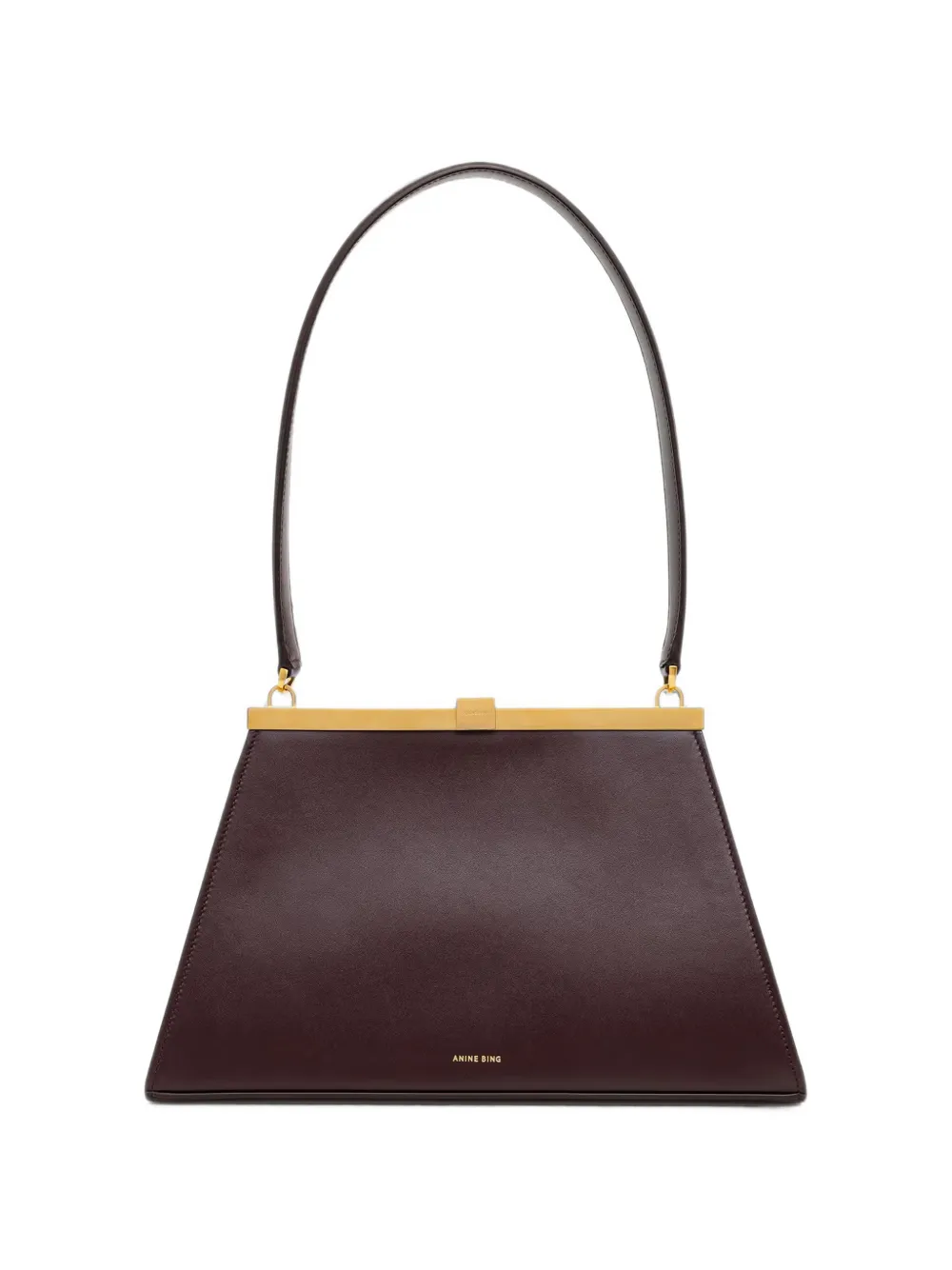 ANINE BING Tas van glad leer Bruin
