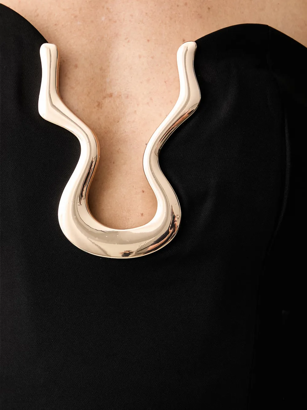 Bardot Paltrow strapless cutout-detail midi dress Zwart