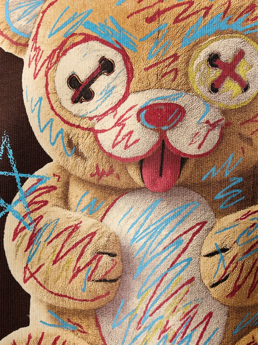 BARROW teddy-bear print hoodie Bruin