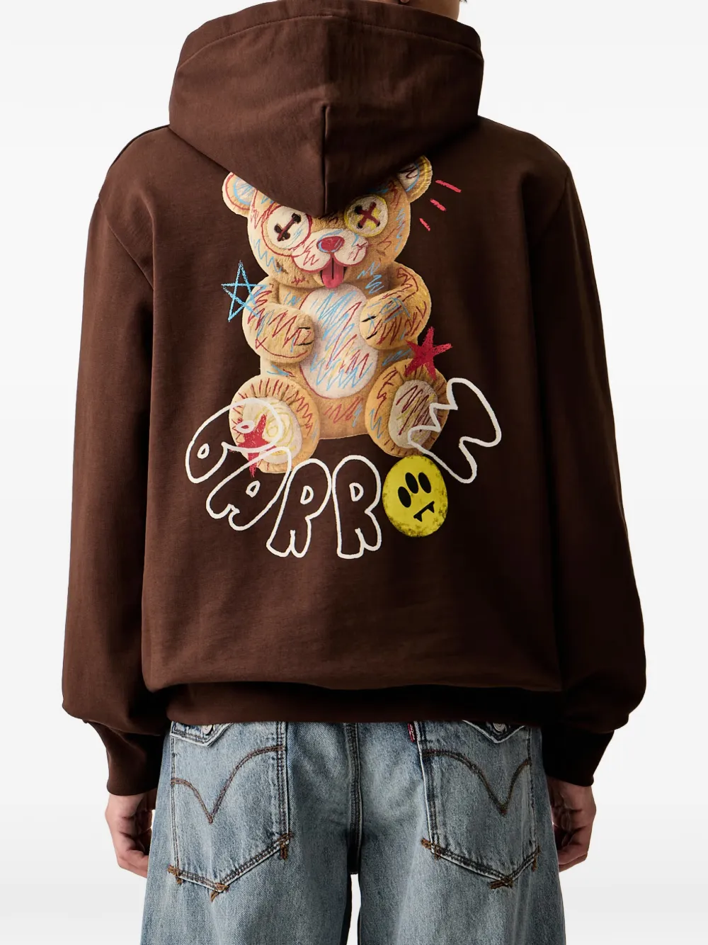 BARROW teddy-bear print hoodie Bruin