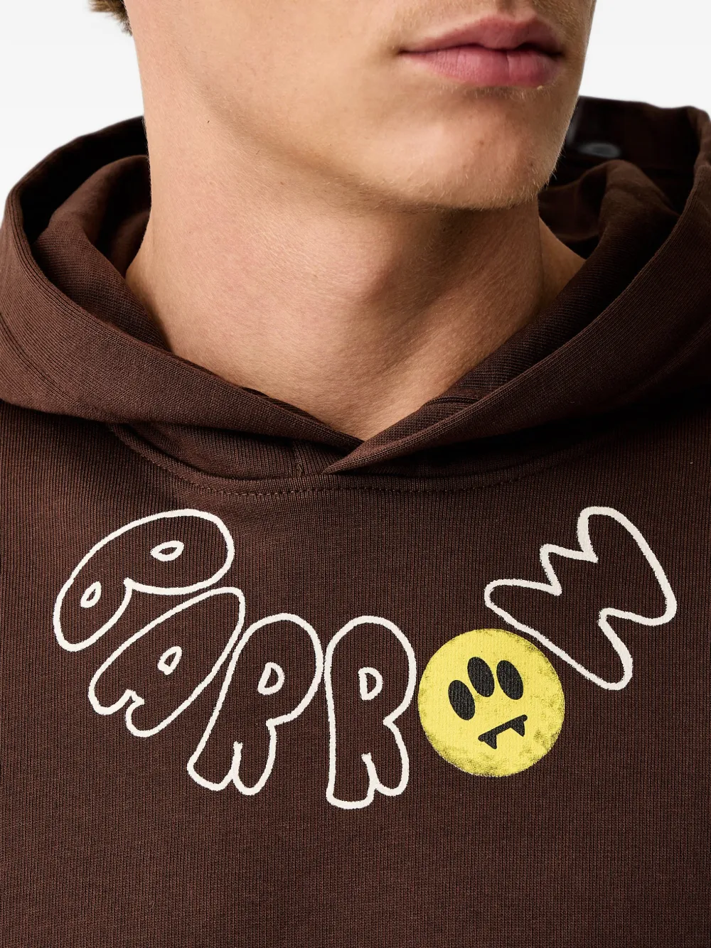 BARROW teddy-bear print hoodie Bruin