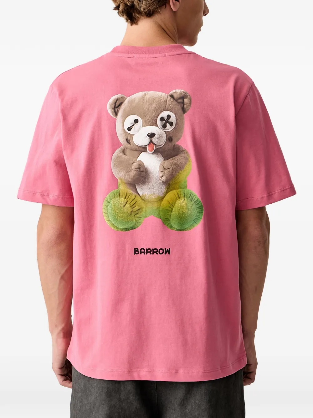 BARROW graphic-print cotton T-shirt Roze