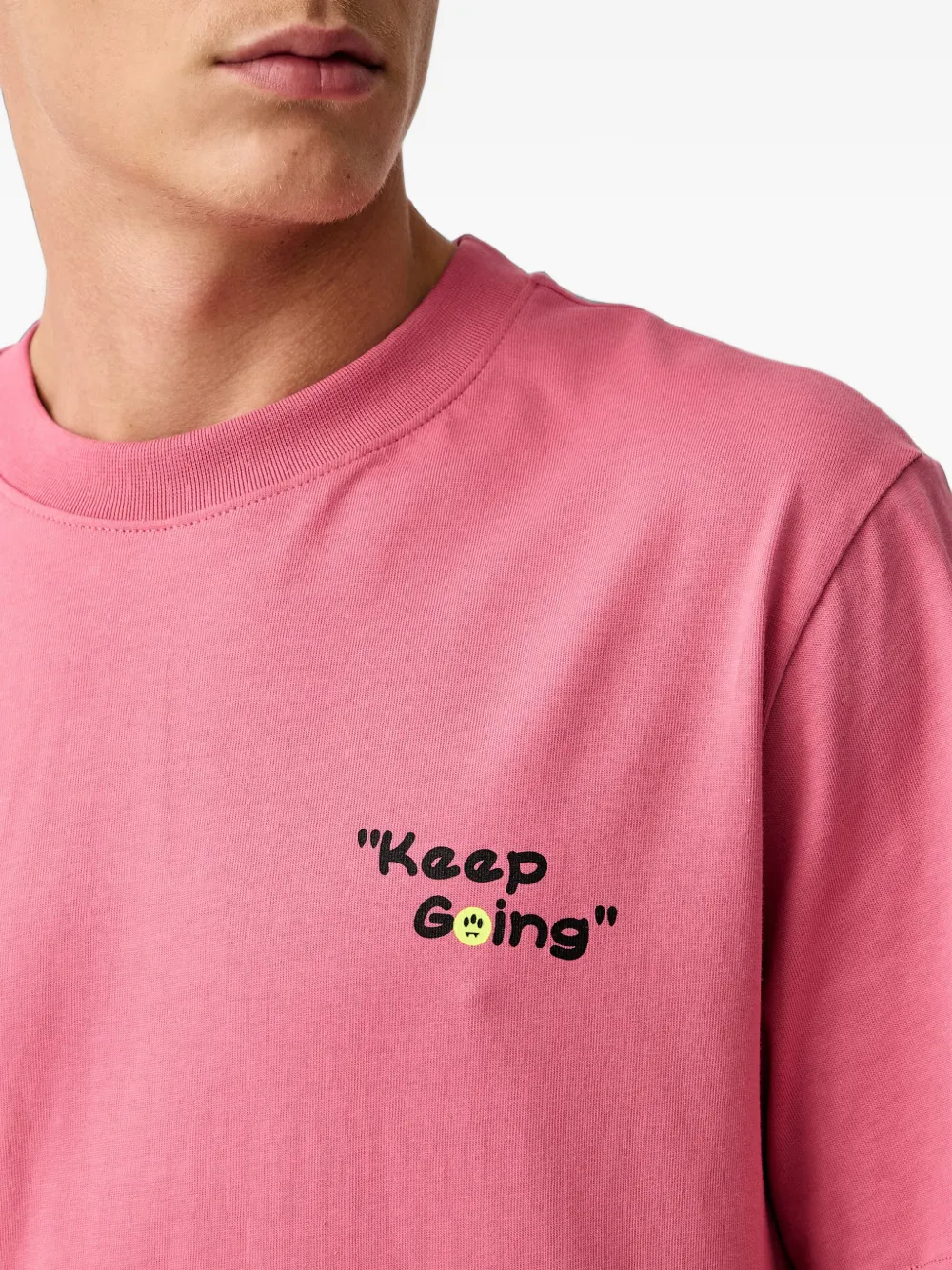 BARROW graphic-print cotton T-shirt Roze