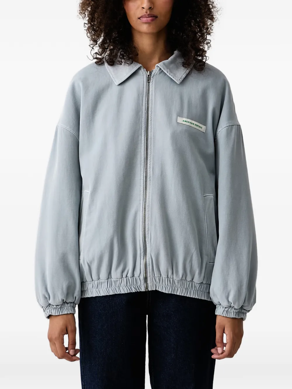 American Vintage logo-patch zip-fastening jacket