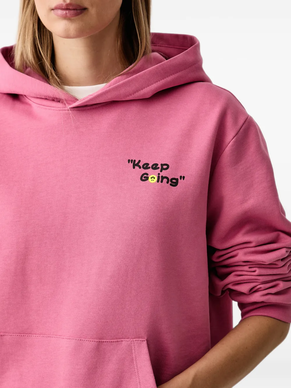 BARROW teddy-bear print hoodie Roze