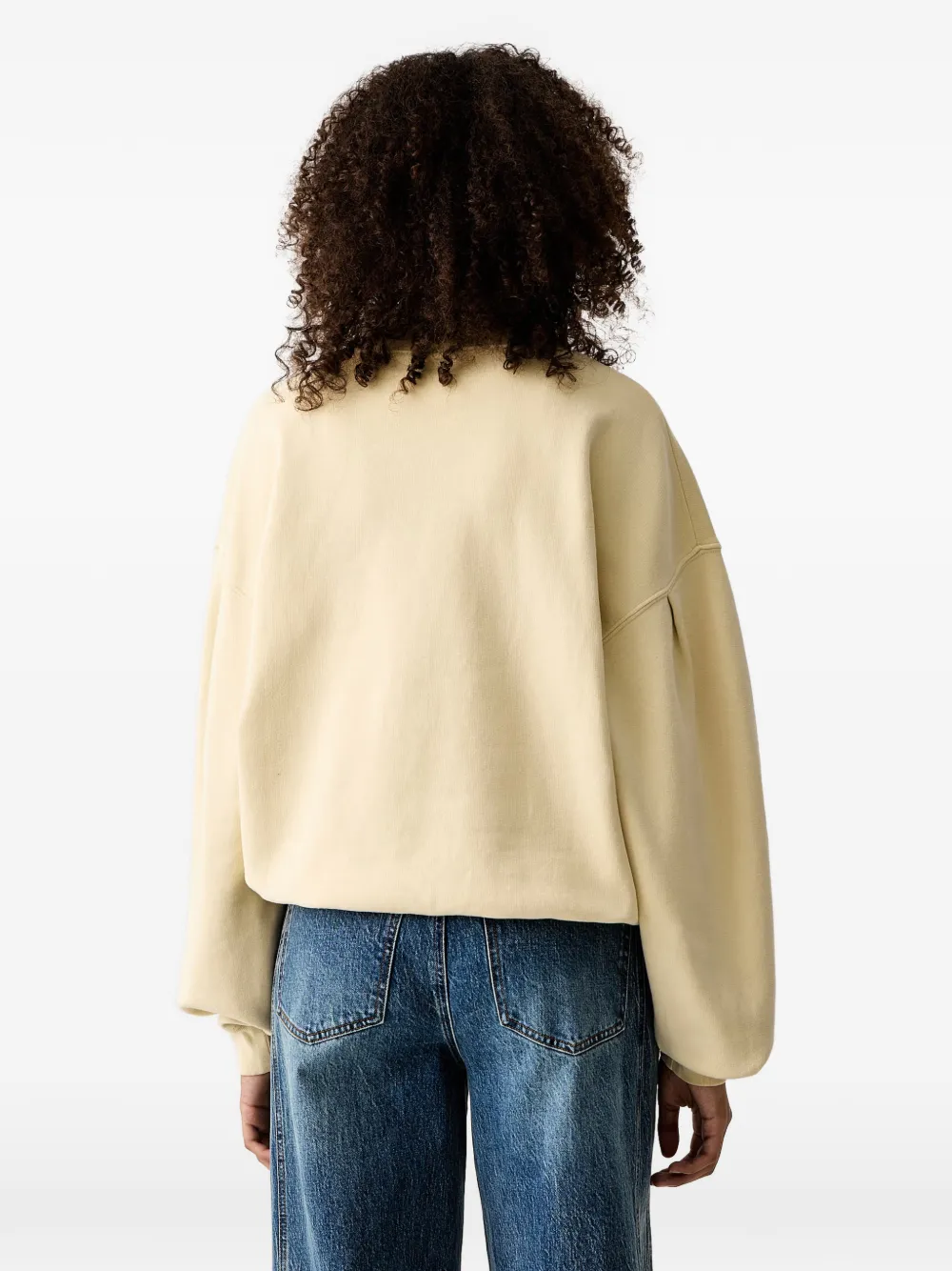 American Vintage Jitbay logo-print high-neck sweatshirt Geel