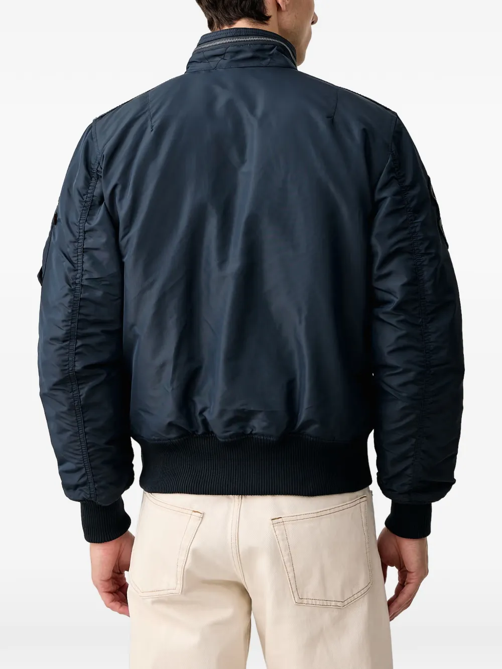 Alpha Industries Bomberjack met logopatch Blauw