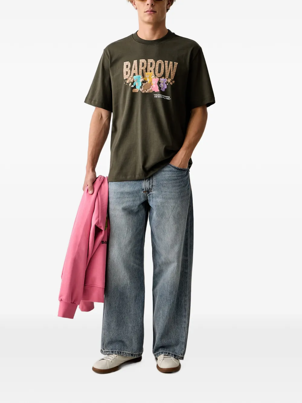 BARROW graphic-print T-shirt Groen
