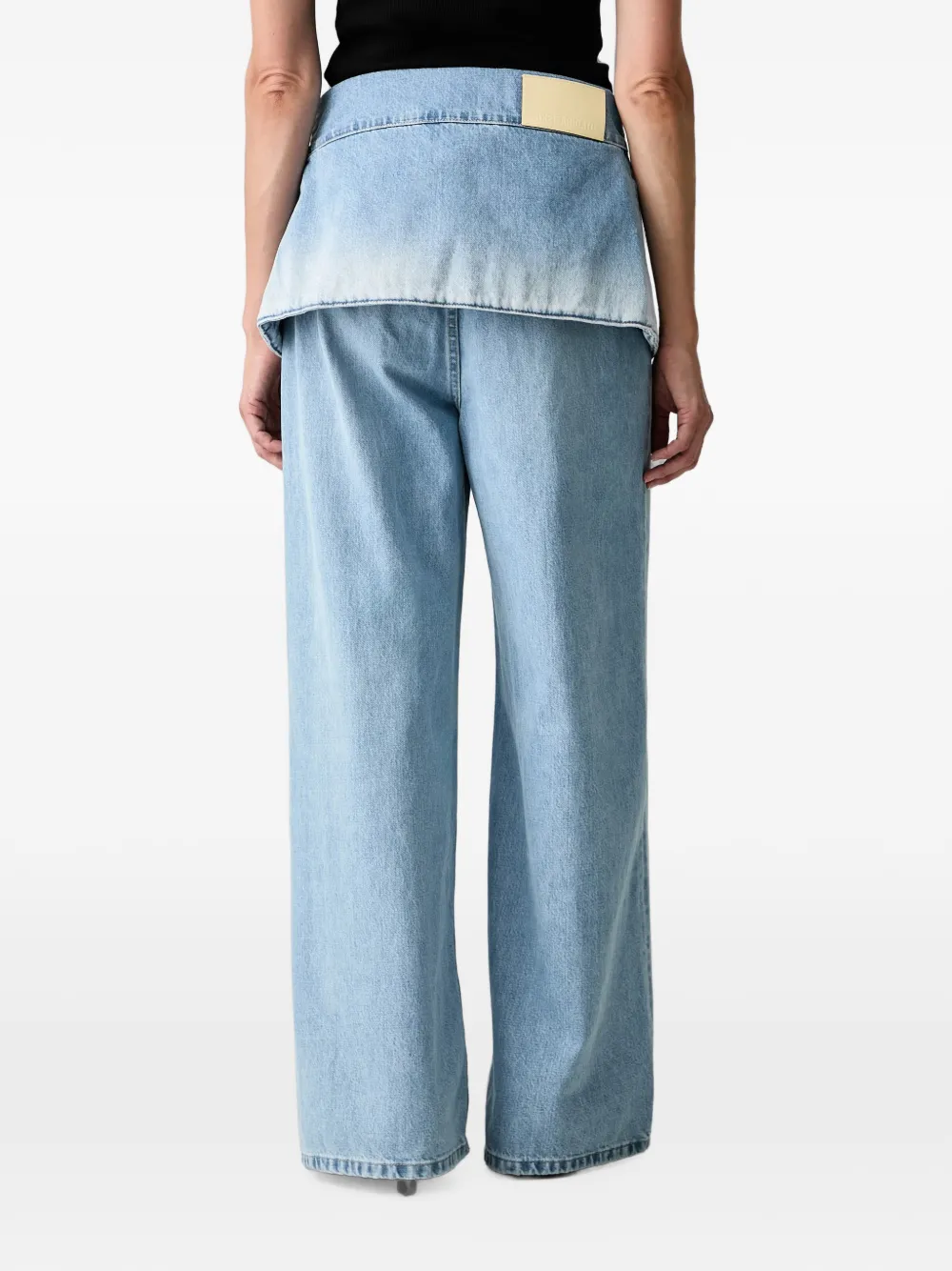 Axel Arigato layered-detail strapless jumpsuit Blauw
