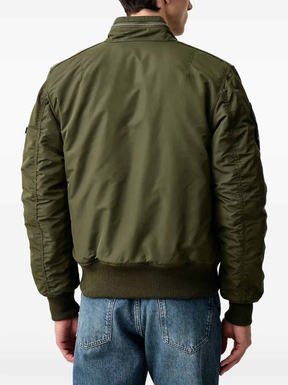 Alpha Industries Bomberjack met patchdetail Groen
