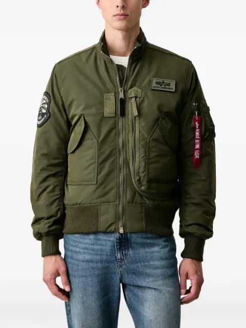 Alpha Industries patch-detail bomber jacket