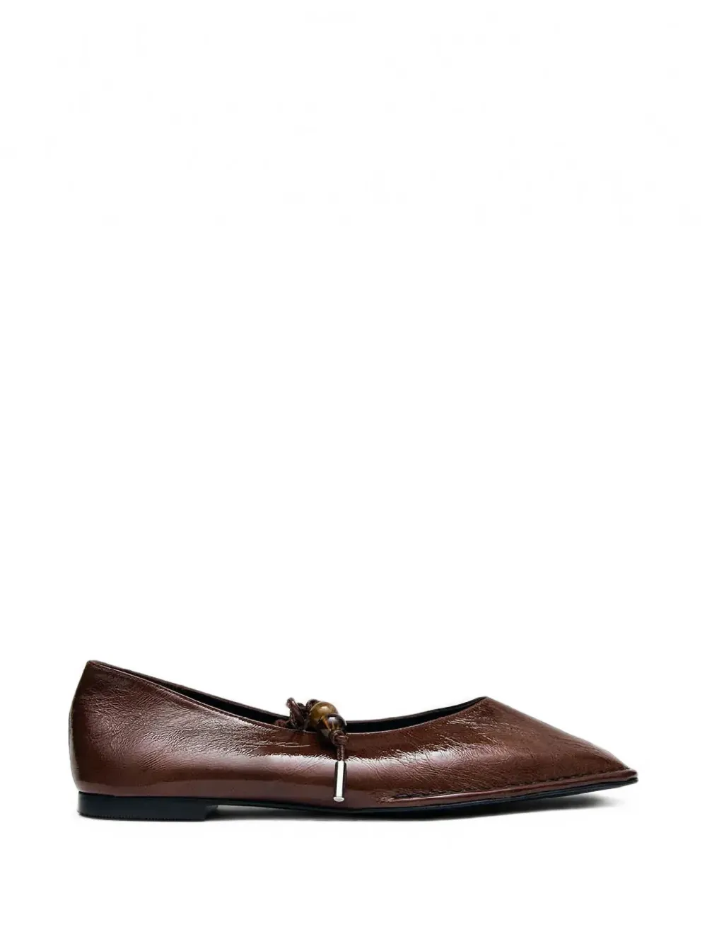 ALOHAS bead-embellished square-toe ballet flats