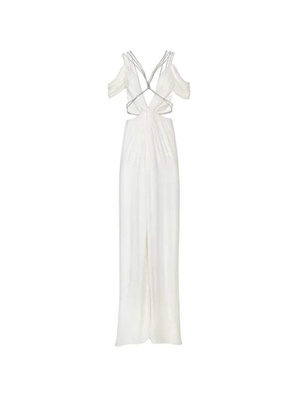 Costarellos Calina Cut-out Gown in White