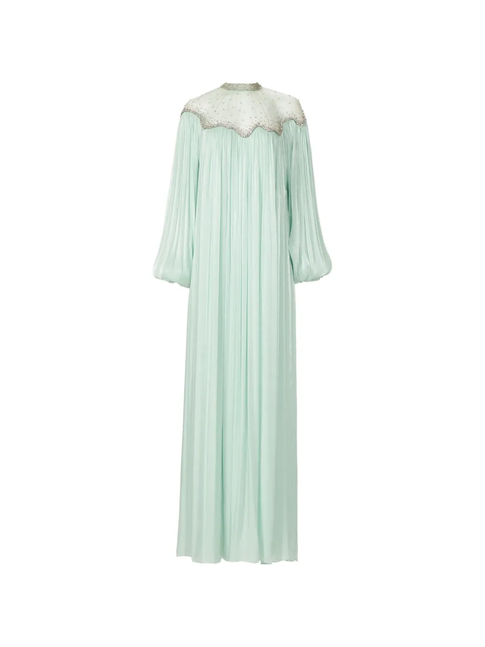Costarellos Elline kaftan-avondjurk met kristalborduurwerk Groen