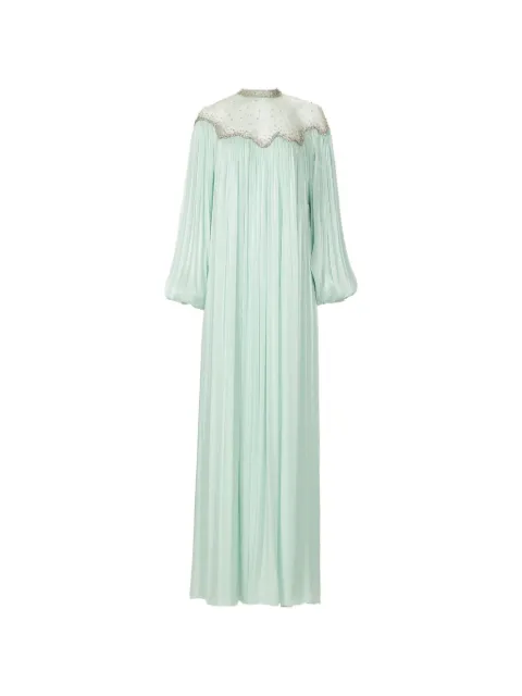 Costarellos Elline crystal-embroidered kaftan gown