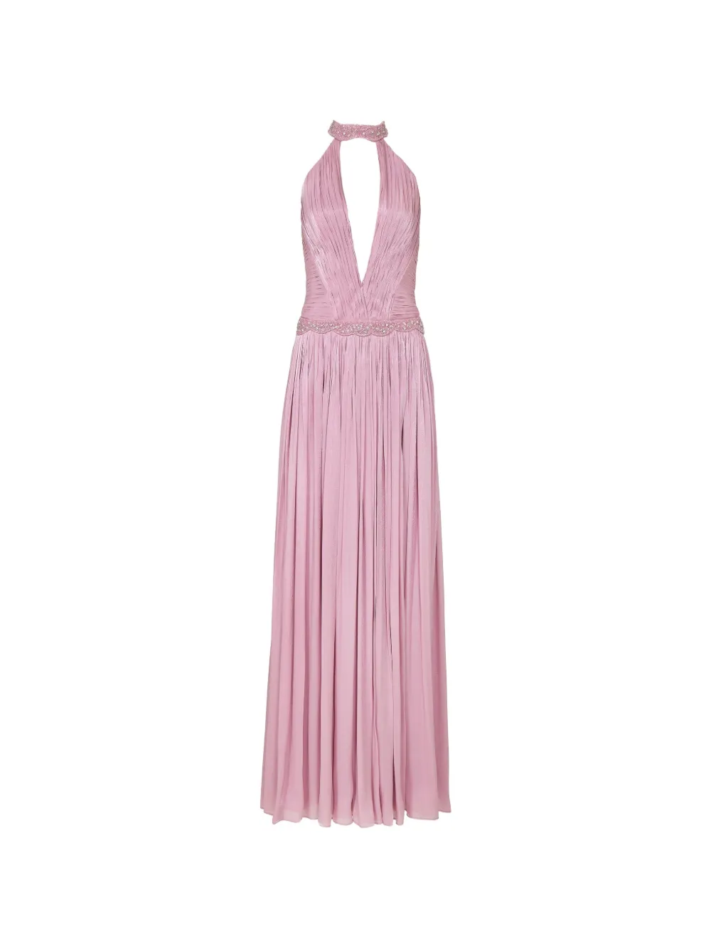 Costarellos Juliette crystal-embellished halterneck gown