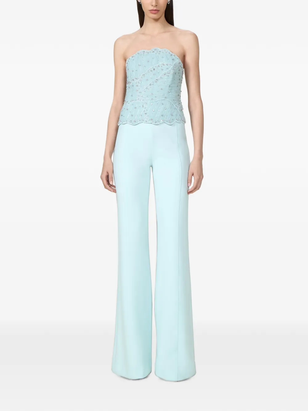 Costarellos Maree crêpe pantalon Blauw