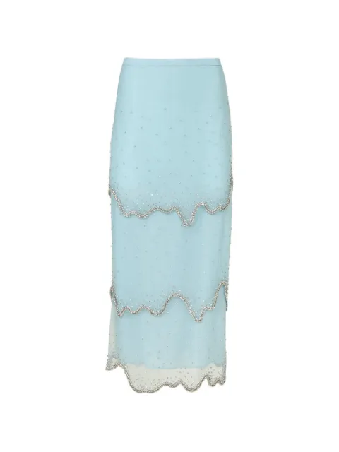 Costarellos Mirella crystal-embellished midi skirt