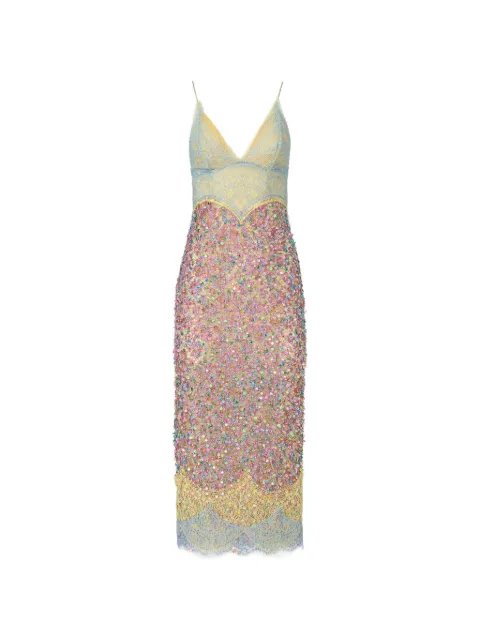 Costarellos vestido midi Alessia Chantilly