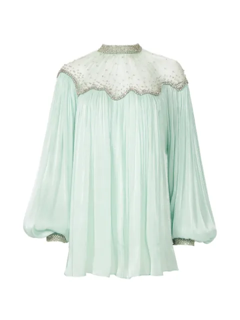Costarellos Timma crystal-embellished georgette blouse