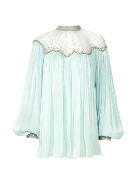 Costarellos Timma crystal-embellished georgette blouse
