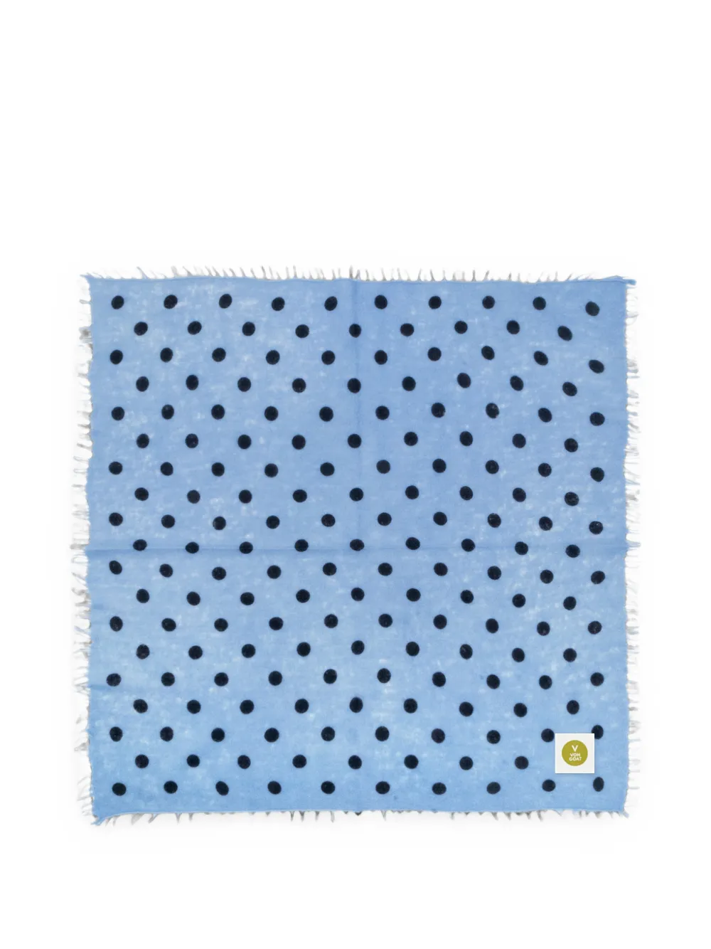 V VON GOAT polka-dot frayed bandana