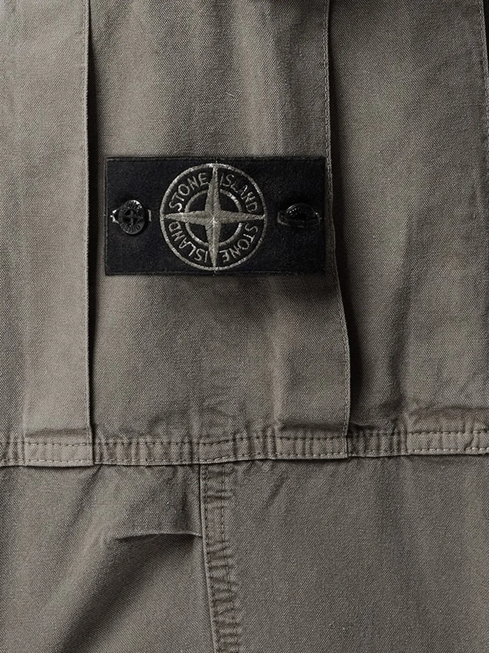 Stone Island logo-patch cargo pants Grijs