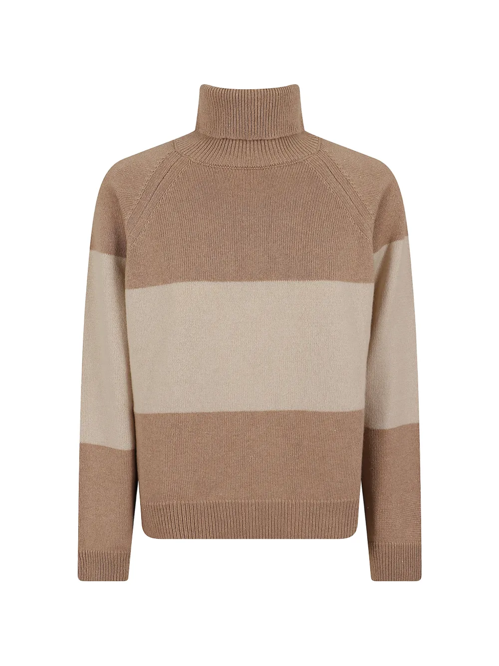 Peserico striped roll-neck sweater - Brown