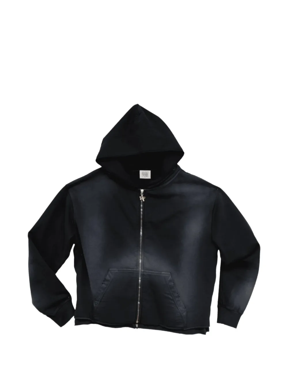 NORMFORM double-layer washed-effect hoodie · XS