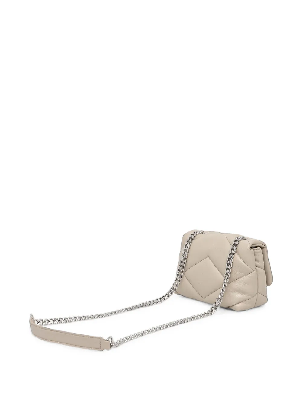 Armani Exchange quilted leather shoulder bag Beige