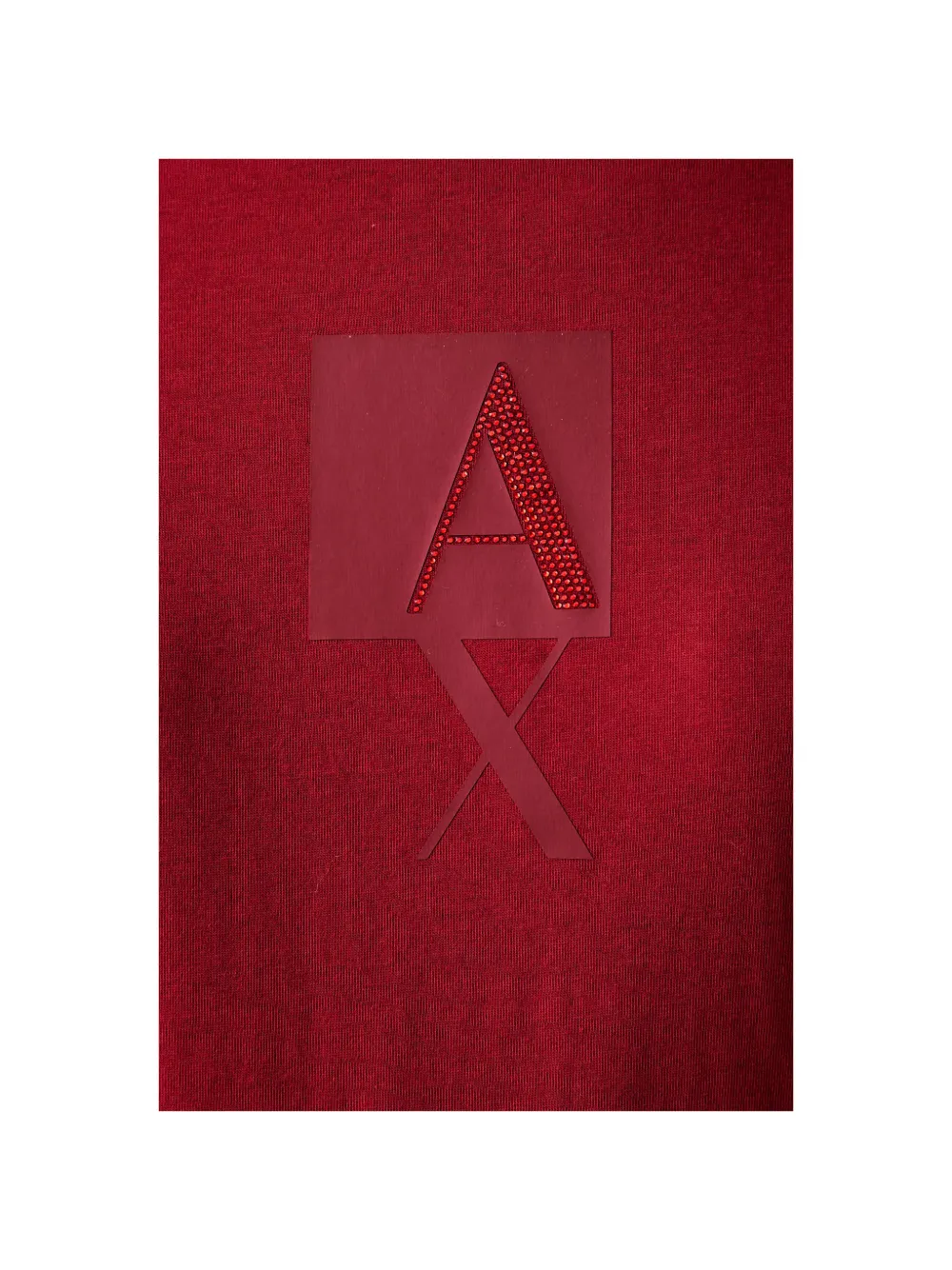 Armani Exchange crystal-embellished logo T-shirt