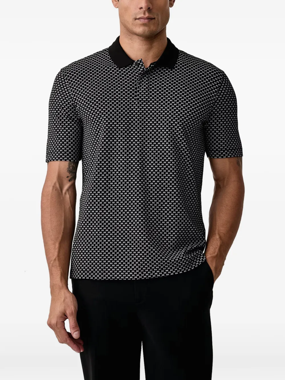 Armani Exchange ショートスリーブ ポロシャツ | ブラック | Image 1