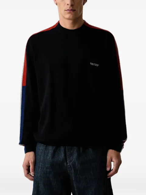 Armani Exchange logo-embroidered side-stripe sweater
