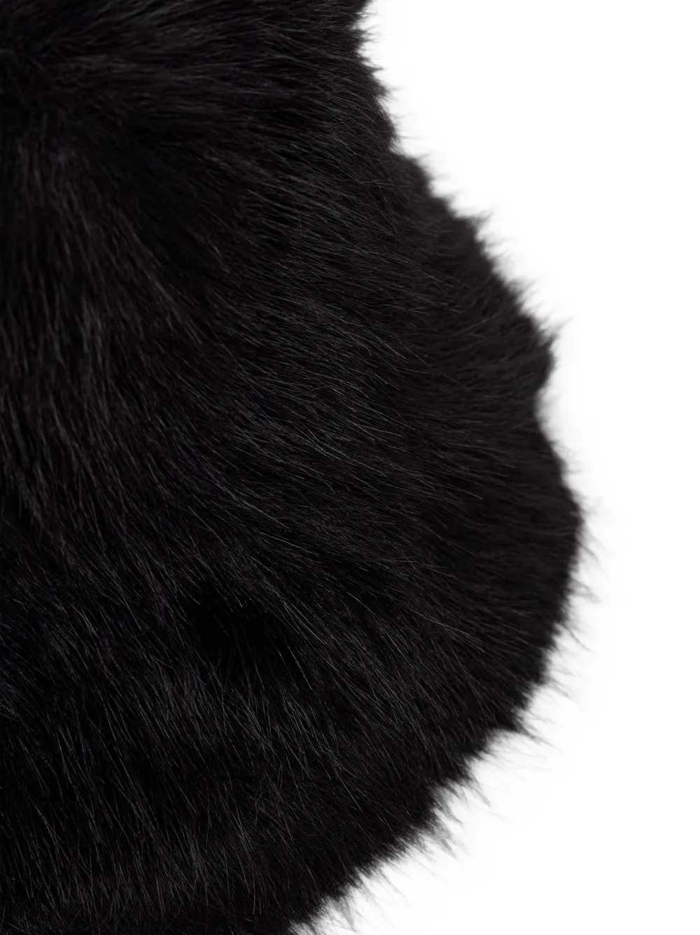 Armani Exchange faux-fur bucket hat Zwart