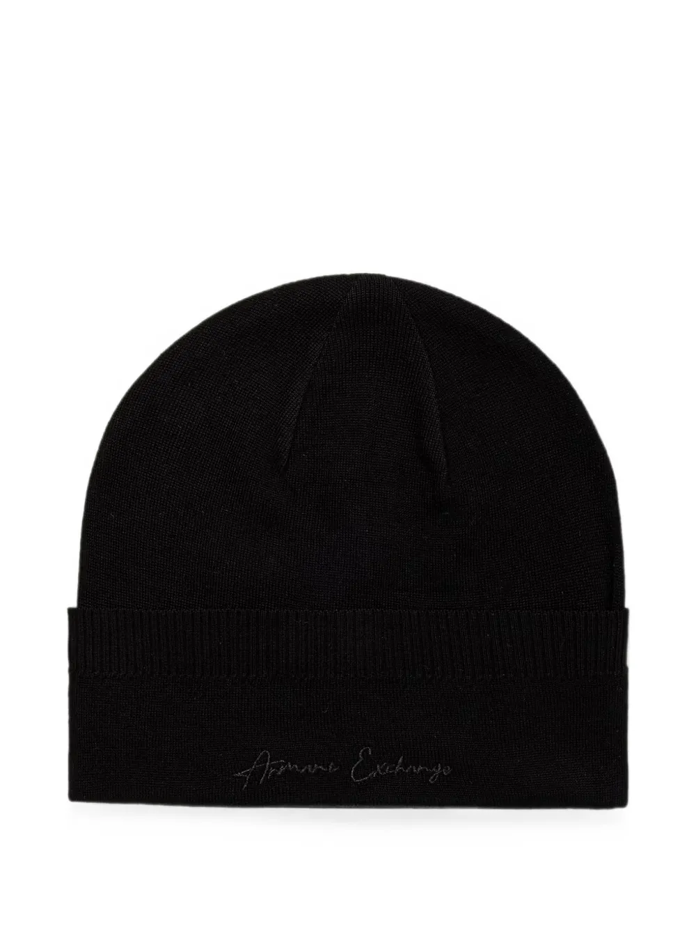 Armani Exchange logo-embroidered beanie hat
