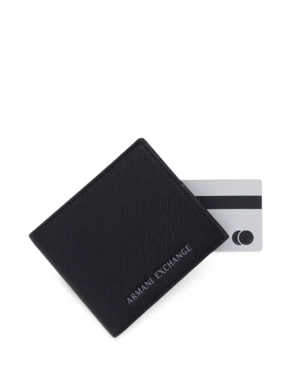 Armani Exchange logo-print bi-fold wallet Zwart