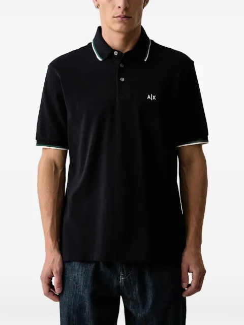Armani Exchange logo-embroidered polo shirt