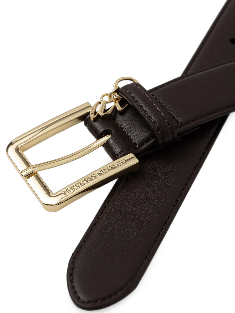 Armani Exchange logo-charm buckle belt Bruin