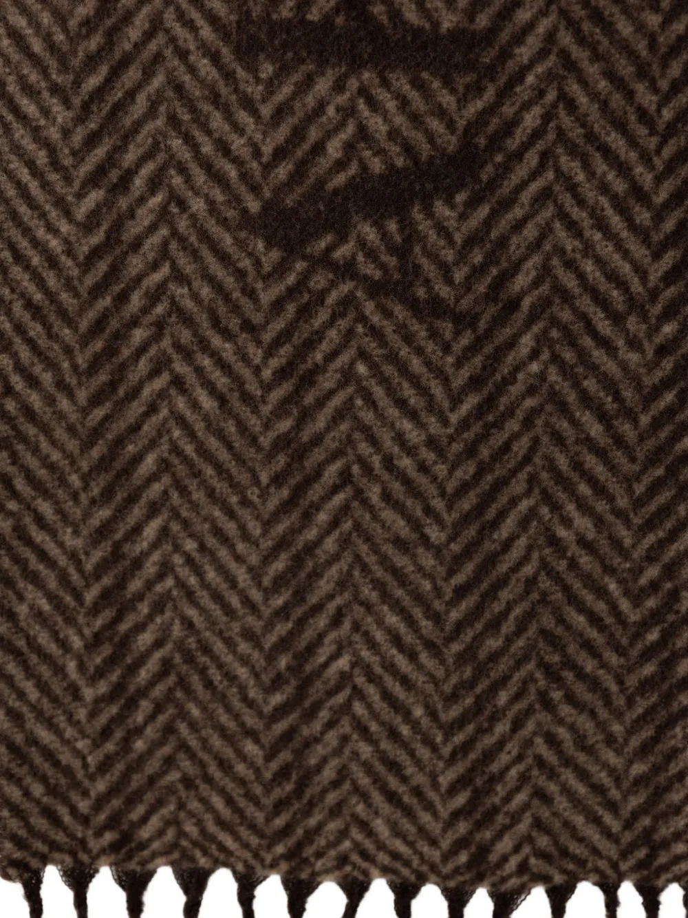 Armani Exchange herringbone-pattern logo-print scarf Bruin